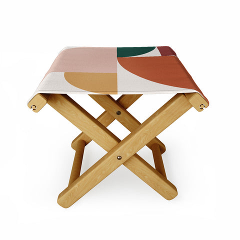 The Old Art Studio Abstract Geometric 10 Folding Stool