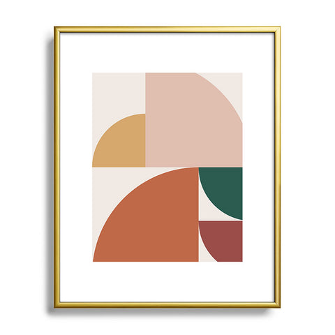 The Old Art Studio Abstract Geometric 10 Metal Framed Art Print