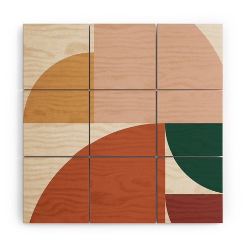 The Old Art Studio Abstract Geometric 10 Wood Wall Mural