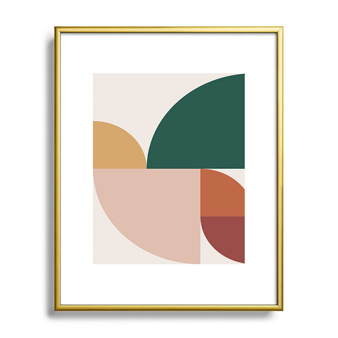 The Old Art Studio Abstract Geometric 11 Metal Framed Art Print