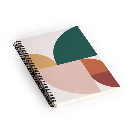 The Old Art Studio Abstract Geometric 11 Spiral Notebook