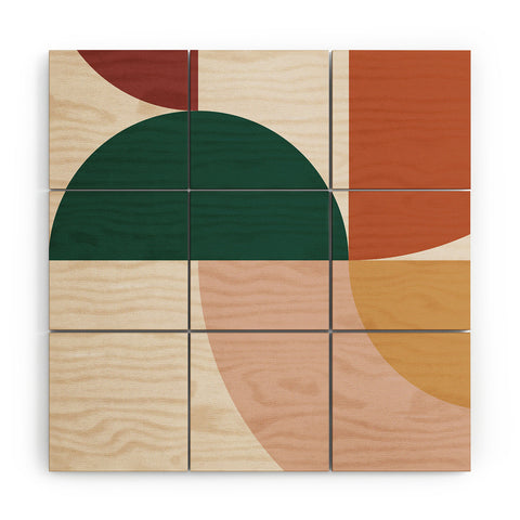 The Old Art Studio Abstract Geometric 12 Wood Wall Mural