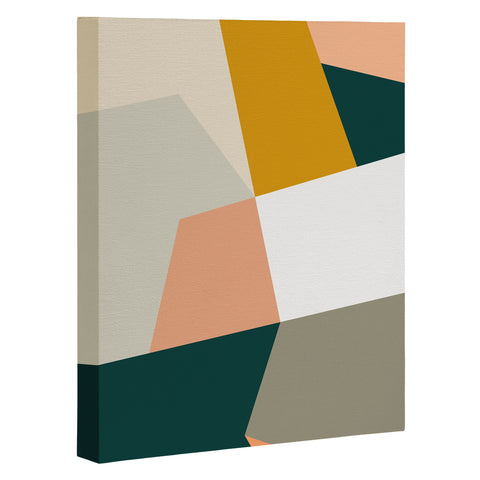 The Old Art Studio Abstract Geometric 27 Green Art Canvas