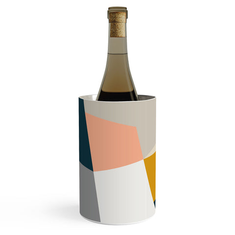 The Old Art Studio Abstract Geometric 27 Navy Wine Chiller