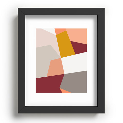 The Old Art Studio Abstract Geometric 27 Red Recessed Framing Rectangle