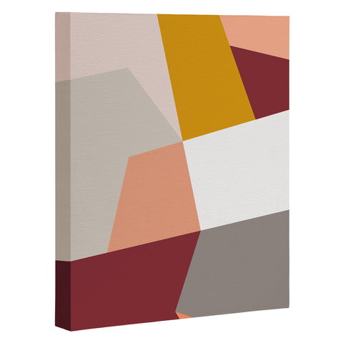 The Old Art Studio Abstract Geometric 27 Red Art Canvas