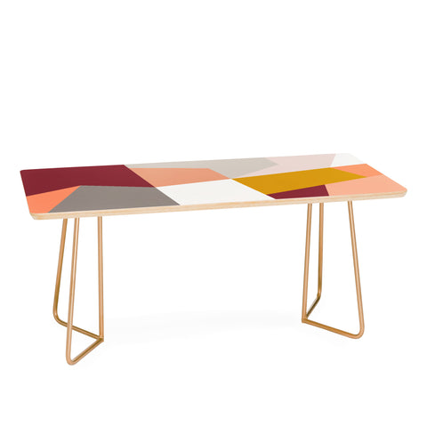 The Old Art Studio Abstract Geometric 27 Red Coffee Table