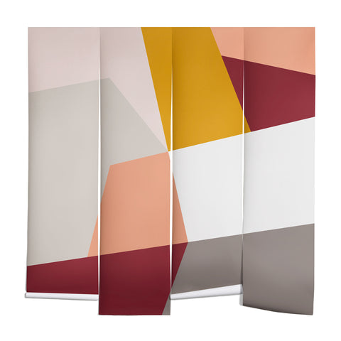 The Old Art Studio Abstract Geometric 27 Red Wall Mural