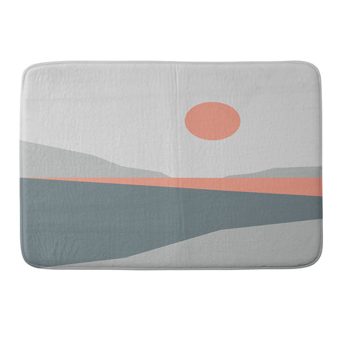 The Old Art Studio Abstract Landscape 01 Memory Foam Bath Mat