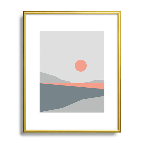 The Old Art Studio Abstract Landscape 01 Metal Framed Art Print