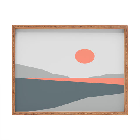 The Old Art Studio Abstract Landscape 01 Rectangular Tray