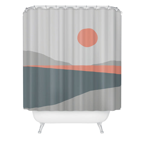 The Old Art Studio Abstract Landscape 01 Shower Curtain