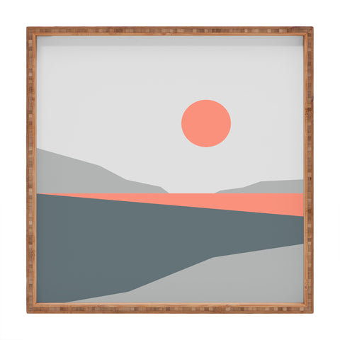 The Old Art Studio Abstract Landscape 01 Square Tray