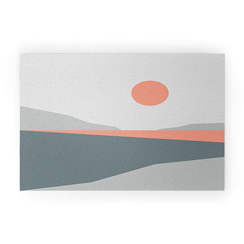 The Old Art Studio Abstract Landscape 01 Welcome Mat