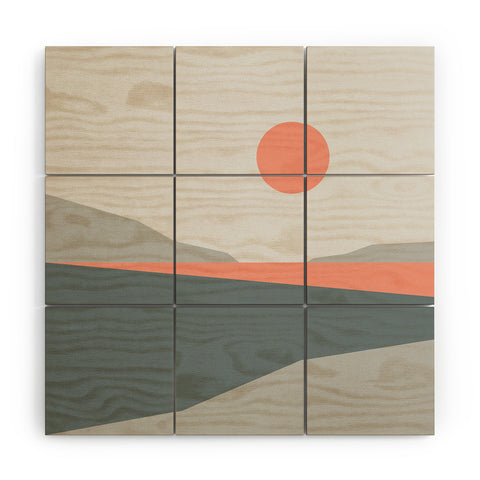 The Old Art Studio Abstract Landscape 01 Wood Wall Mural