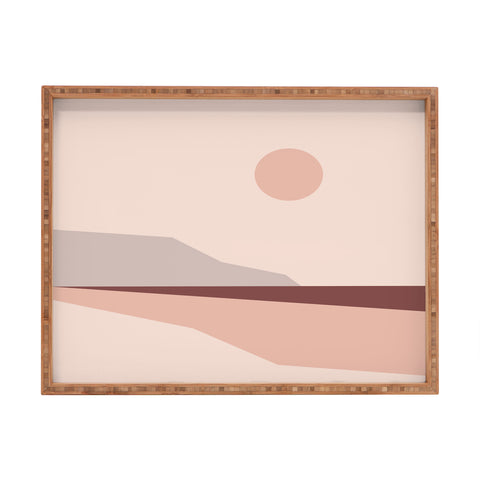 The Old Art Studio Abstract Landscape 02 Rectangular Tray