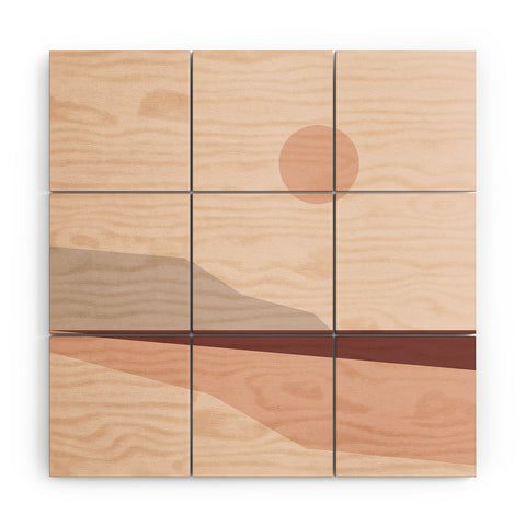 The Old Art Studio Abstract Landscape 02 Wood Wall Mural