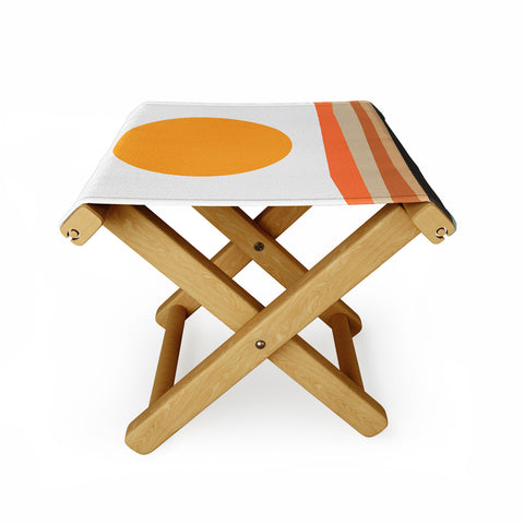 The Old Art Studio Abstract Landscape 10A Folding Stool