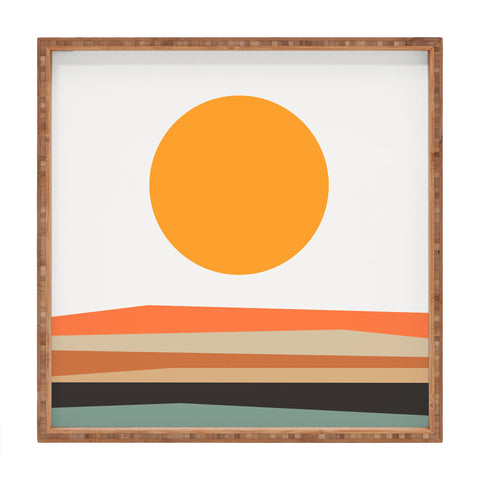 The Old Art Studio Abstract Landscape 10A Square Tray