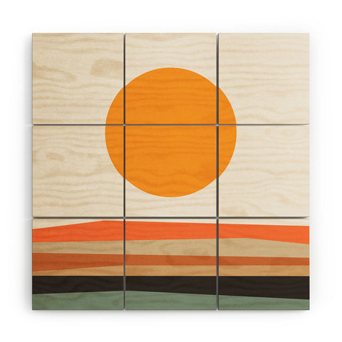 The Old Art Studio Abstract Landscape 10A Wood Wall Mural