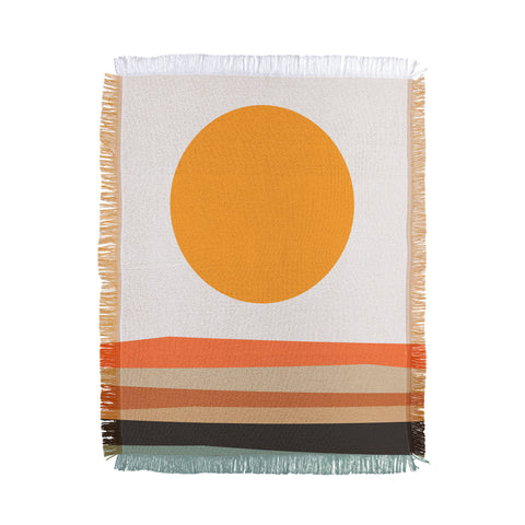 The Old Art Studio Abstract Landscape 10A Throw Blanket