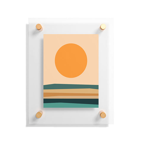 The Old Art Studio Abstract Landscape 10B Floating Acrylic Print