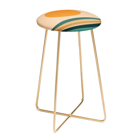 The Old Art Studio Abstract Landscape 10B Counter Stool