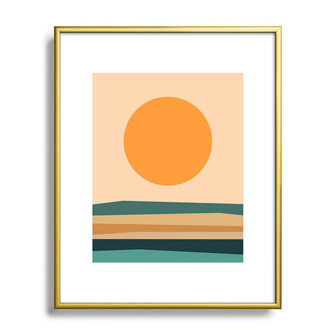 The Old Art Studio Abstract Landscape 10B Metal Framed Art Print