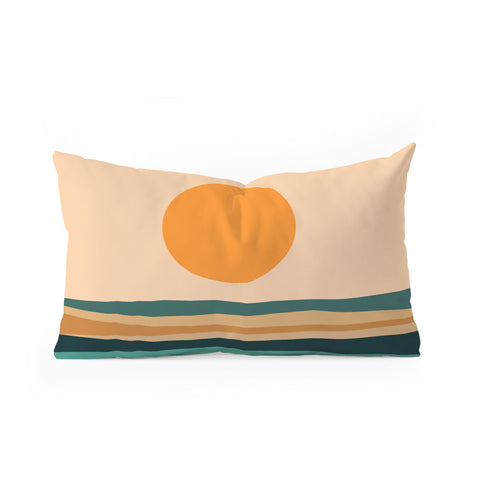 The Old Art Studio Abstract Landscape 10B Oblong Throw Pillow