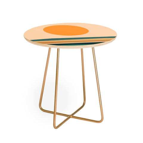 The Old Art Studio Abstract Landscape 10B Round Side Table