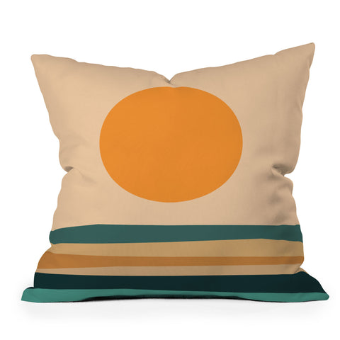 The Old Art Studio Abstract Landscape 10B Throw Pillow