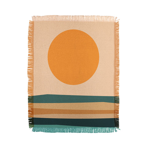 The Old Art Studio Abstract Landscape 10B Throw Blanket