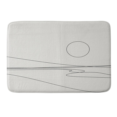 The Old Art Studio Abstract Landscape 15B Memory Foam Bath Mat