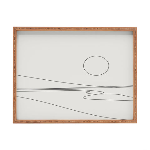 The Old Art Studio Abstract Landscape 15B Rectangular Tray