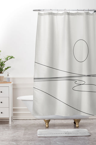 The Old Art Studio Abstract Landscape 15B Shower Curtain And Mat