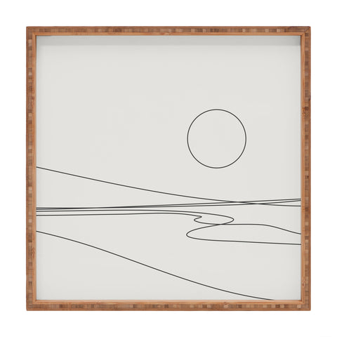 The Old Art Studio Abstract Landscape 15B Square Tray