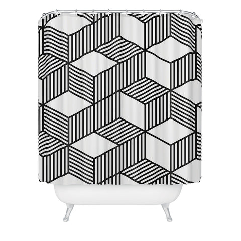 The Old Art Studio Cube 01 Shower Curtain