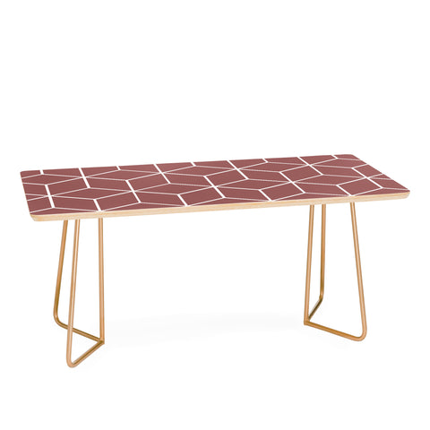 The Old Art Studio Cube Geometric 03 Dark Pink Coffee Table