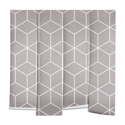 The Old Art Studio Cube Geometric 03 Gray Wall Mural