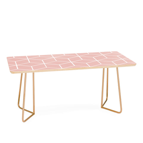 The Old Art Studio Cube Geometric 03 Pink Coffee Table