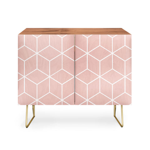 The Old Art Studio Cube Geometric 03 Pink Credenza