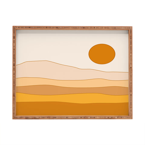 The Old Art Studio Desert Landscape Rectangular Tray