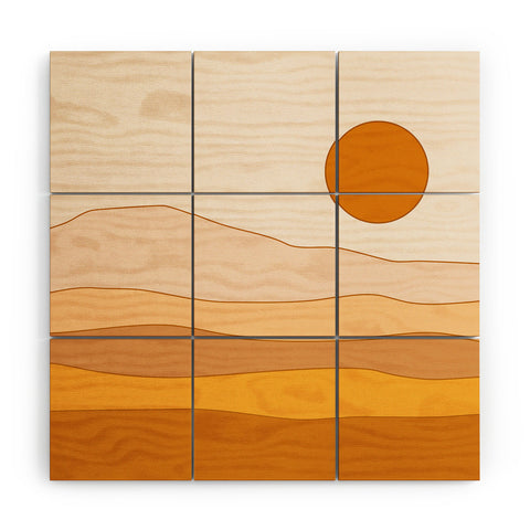 The Old Art Studio Desert Landscape Wood Wall Mural