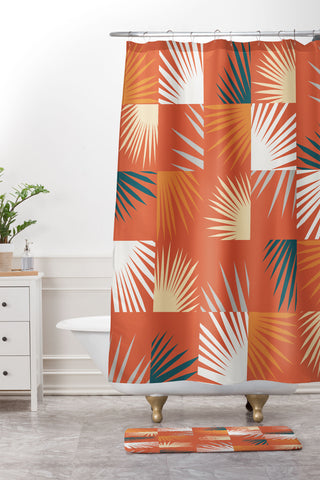 The Old Art Studio Desert Tropical 01 Shower Curtain And Mat