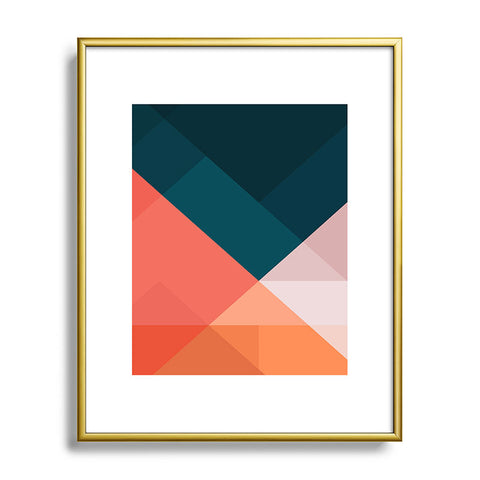 The Old Art Studio Geometric 1708 Metal Framed Art Print