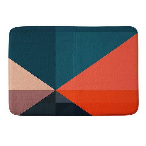 The Old Art Studio Geometric 1713 Memory Foam Bath Mat