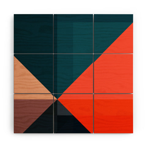 The Old Art Studio Geometric 1713 Wood Wall Mural