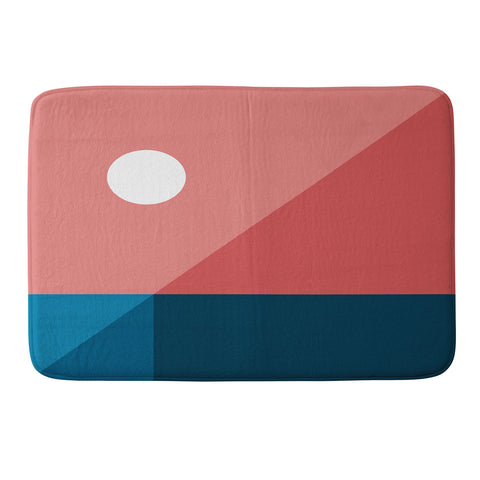 The Old Art Studio Geometric Landscape 09 Memory Foam Bath Mat