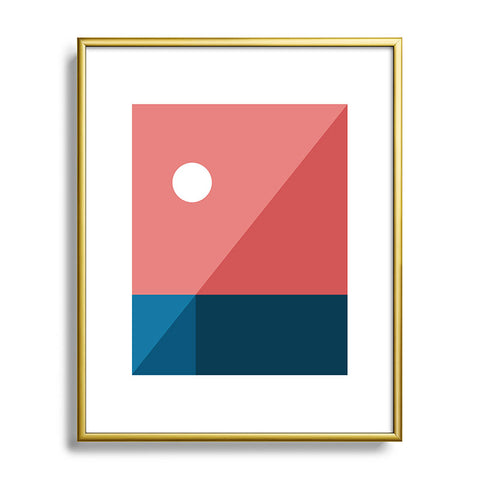 The Old Art Studio Geometric Landscape 09 Metal Framed Art Print