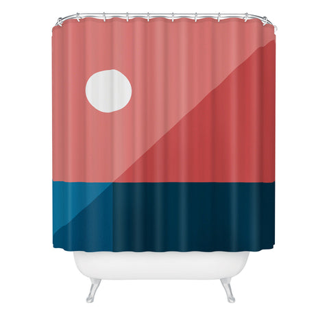 The Old Art Studio Geometric Landscape 09 Shower Curtain